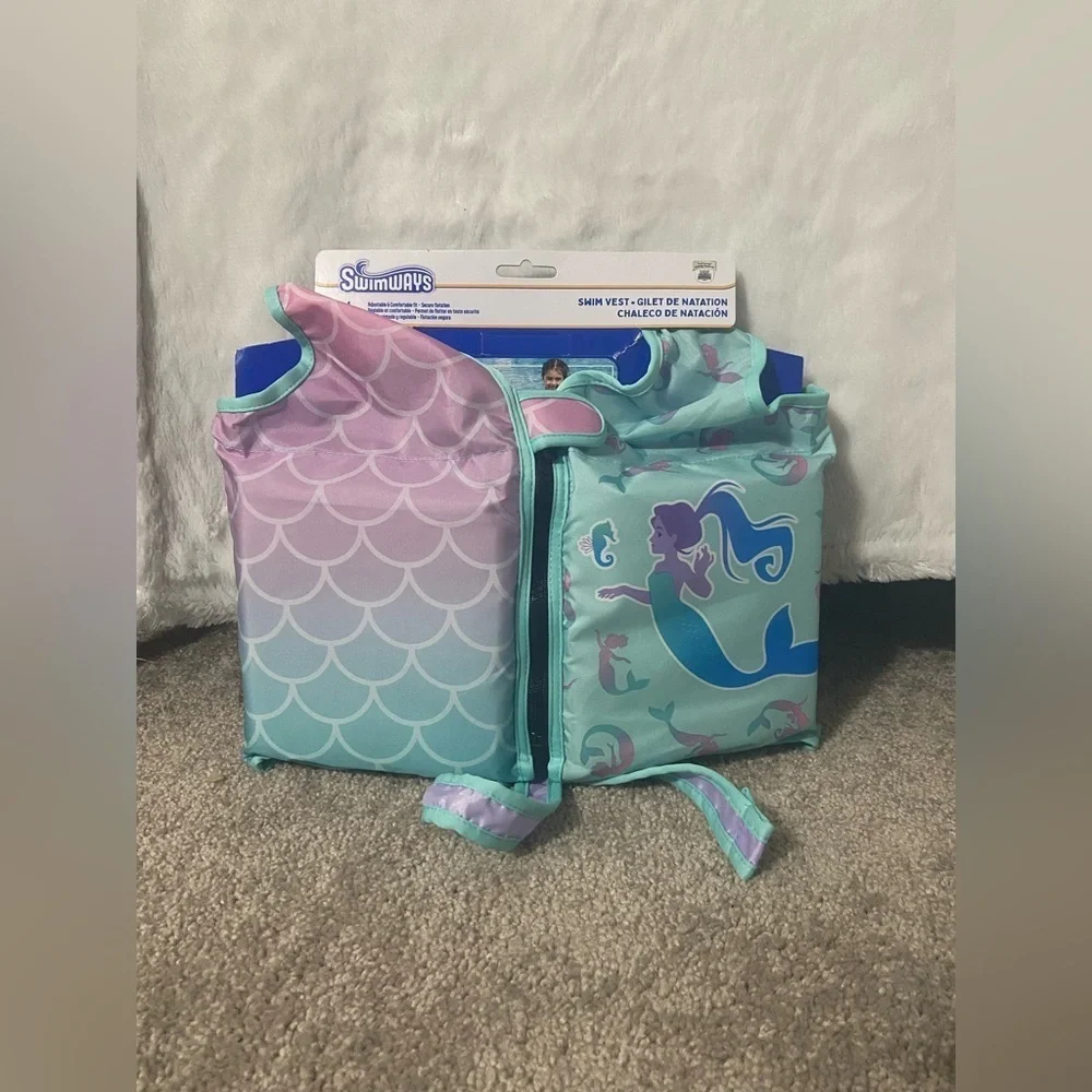 SwimWays Child Swim Vest Mermaid Print Ages 2-4 YEARS